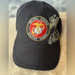 United States Marine Corps Black Men's Baseball Cap Embroidered USMC